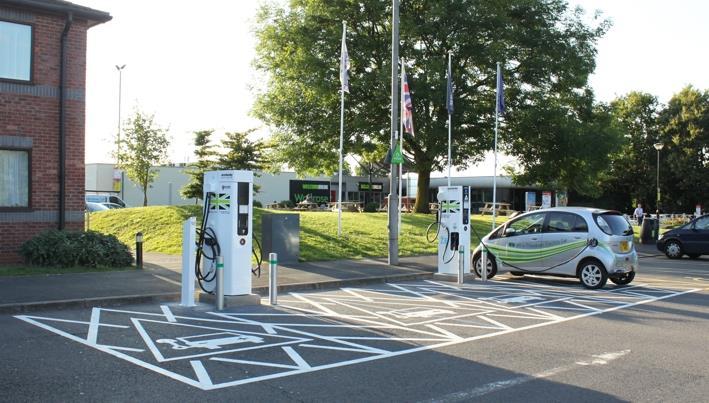 Rapid Charge Point Installation A typical UK Motorway