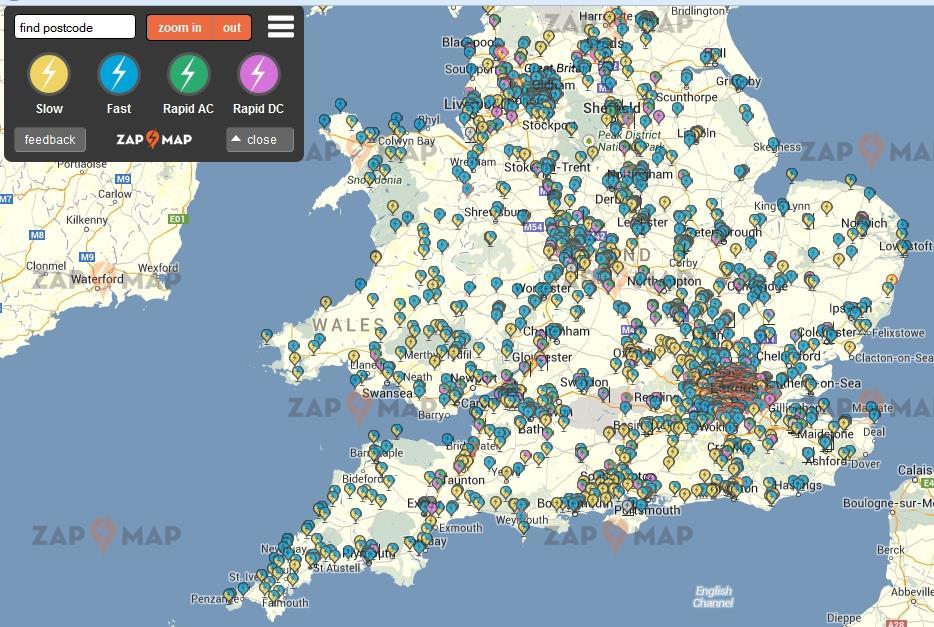 Charge Point Maps On-line maps EV