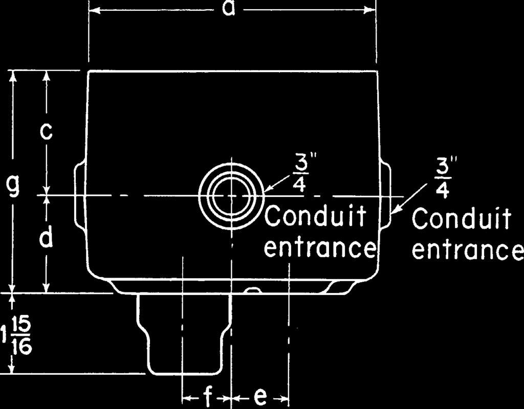 # EGJ421 2 1 ES5 EGJ422 2 1 1 ES64 Dimensions In Inches: Drilled and Tapped Conduit Entrances No.