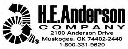 TING TECHNICAL ASSISTANCE The H.E. Anderson Company is dedicated to assisting our customers with installation and use of our products.