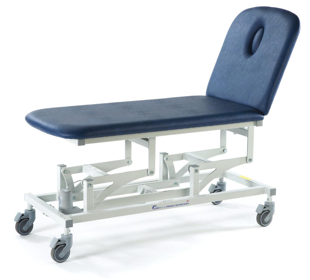 +85-20 124cm 65cm Height range 46cm to 99cm Sterling 2 Section Couch Models The Sterling 2 Section Couch provides excellent value for money and is suitable for a wide range of examination procedures.