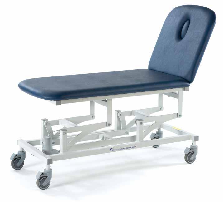 +85-20 124cm 65cm Height range 46cm to 99cm Sterling 2 Section Couch Models The Sterling 2 Section Couch provides excellent value for money and is suitable for a wide range of examination procedures.