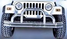 01 11510.01 Euro Style Brush/Grille Guard Frame Covers 11120.03 Front Frame Cover Frame Covers Stainless Steel 76-86 CJ, Front, Each 11120.01 87-95 Wrangler, Front, Each 11120.