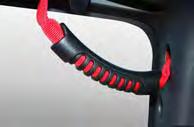 The Ultimate Grab Handles are available in two hot colors to accent the Jeeps interior-red & Black. Deluxe and Sport models fit all Jeep roll bars and 3 roll cages with padding.