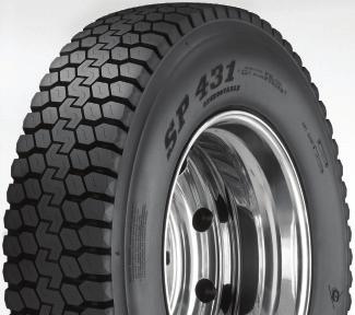 REGIONAL DRIVE SP 431A Regional Drive Tire For Highway Applications. Deep Lug Block Tread Design for the drive position.
