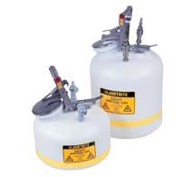 solvent containment minimizes leaks, spills, and odor escape from solvent waste and supply containers.