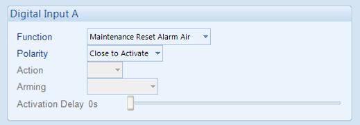 When activated, the maintenance alarm can be either a Warning (set continues to run) or Shutdown (running the set is not possible).