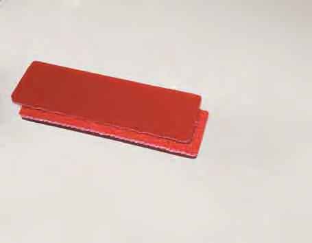 P V C - R M V / P V C E l e vat o r B e lt #268 150 HC x F Red PU Part Number: 20040546 Strong, tear resistant solid woven polyester carcass with 1/8" / 3mm thick red urethane cover for ultimate wear