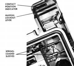 Page 12 SHOP MAINTENANCE - CONT'D 3. If an auxiliary switch accessory is mounted on the recloser head casting, remove the E ring and washer, figure 16, to allow disconnection of the operating lever.