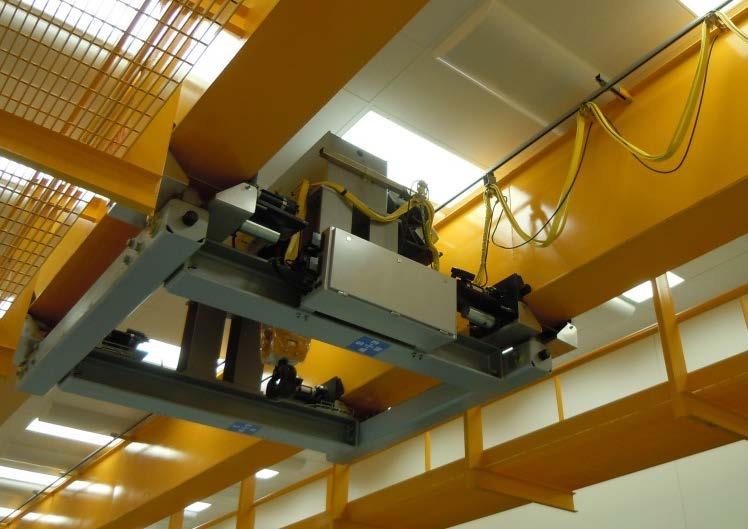 overhead bridge crane is specifically a Double Girder Overhead Underhung Bridge Crane Underhung means the