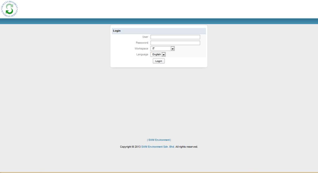 Insert User ID, Password, and choose CRM for workspace and then click on button. IV.