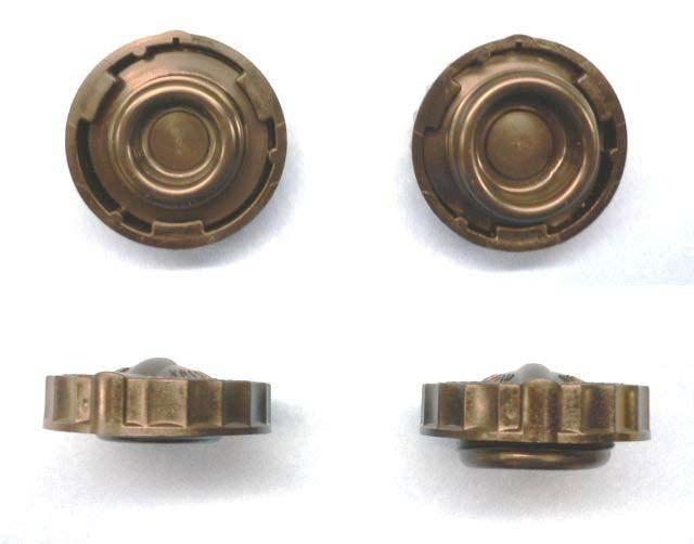Master Cylinder Cap Diaphragms normal diaphragm diaphragm swollen due to exposure to mineral oil (power