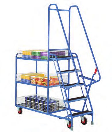 STEP TROLLEYS Picking Trolleys Ideal for stock picking and putting away in stores, warehouses, offices and libraries.
