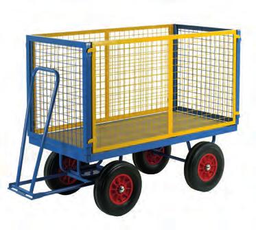 TURNTABLE TRUCKS 1. Choose your turntable truck Fully welded construction from rectangular and round section steel tube. Metalwork finished in red epoxy, optional sides finished in a light grey epoxy.