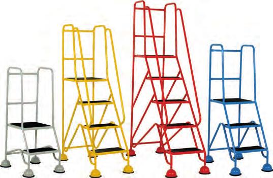 Retracting spring mounted castors Choice of blue, red, grey, yellow, white, green and orange When working out the height you need, remember a maximum working height from the top of the platform is
