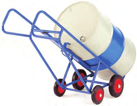 Capacity 300kg 75mm nylon wheels with roller bearings Flat steel braces fitted with four swivel castors