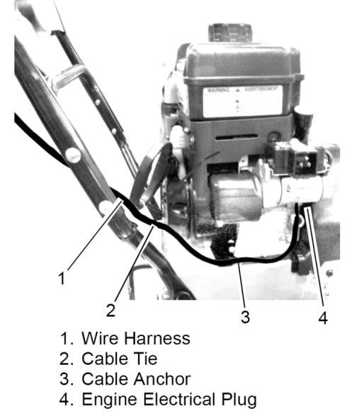 Press cable anchor into mounting hole in the frame