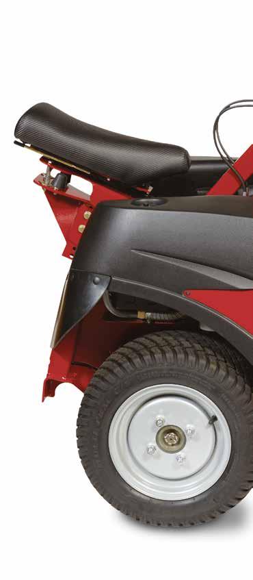 EVOLUTION TM The forward thinking design of the Ferris Evolution TM mower allows the operator to be placed in the most ideal ergonomic position to mow, which is much more comfortable than a stand-on