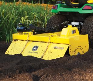 tilling width provides good productivity. Tines are offset to one side so tire tracks can be eliminated. X500, X520, X530, X540 (Two 42-lb. weights required on front of tractor) SKU23030 $1,639.