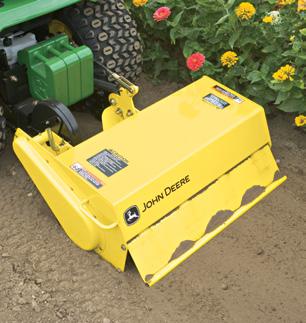 Can be operated with the tine shaft turning in conventional direction for garden tilling or counter-rotating for jobs like sod breaking. X530, X540 (Requires four 42-lb weights for front ballast.