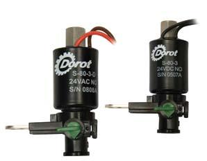 3/2 CONTINUOUS CURRENT SOLENOID VALVE S80-3 / S80-3-D / S80-3-R The DOROT S80-3, S80-3-D and S80-3-R are 3-way solenoid valves, designed for electric activation of various control circuits of