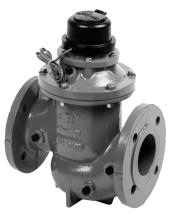 The turbine-type water meter measures flow with an accuracy of ±2%, while the built-in control valve performs, simultaneously, On/Off or pressure/flow regulating duties.