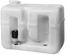 104 105 WATER RESERVOIR WATER RESERVOIR Content: 8 l, white, Ø 35 mm pump holder for position 1, Ø 35 mm for position 2.