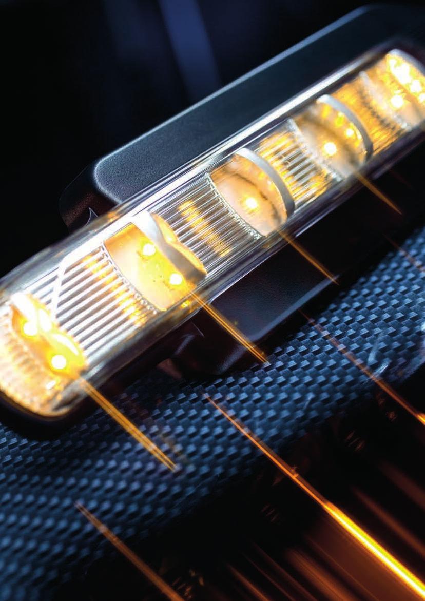 SIDE LIGHTING Additional indicators and side marker lamps contribute daily to road