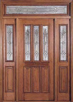 Mahogany Insulated Glass Half-Circle Transom Options Sonnet glass Symphony glass (shown) Serenade glass DLT241 Sunrise Glass 12 5 /8" or