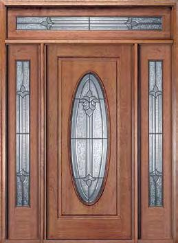 Glass 12" or 14" x 80" sidelights (NC50S) 14"-high transom (NC51ST) NC58 New Century Glass 12"