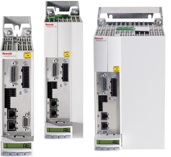 Servo drives Compact drives IndraDrive Cs Highly versatile, extremely compact drives - Power range 100 W to 9 kw - Multi-protocol-enabled, Ethernet-based communication - Innovative multi-encoder