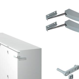the door panel set - 3 force options depending on door panel width and weight Push to move - Reliably keeps