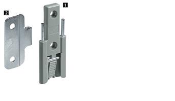 System components Hett CAD Guide component with self closing feature Can be used in standard folding door application without opening mechanism Guide component with 3 runner rollers and 1 concealed