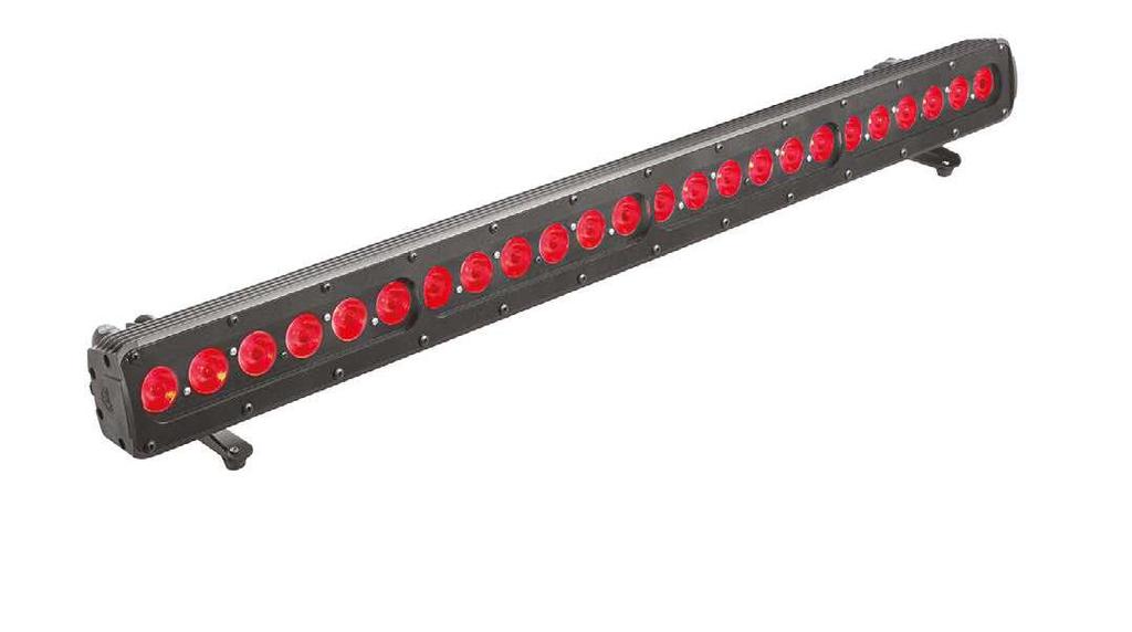 FOS 100 POWER FC THE BRIGHTEST LED BAR IN ITS RANGE WITH A LARGE CHOICE OF PROJECTION ANGLES 24 Full Color (RGBW) LEDs 8,864 Lumens LED lifespan: 50,000 hours (70% lumen output) 3 lenses sets