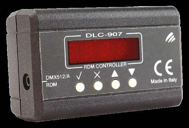 DONGLE DLC 901 MULTIFUNCTIONAL DEVICE The DLC901 is a multifunctional device for remote control of DMX and RDM fixtures: automatically identifies fixtures connected with DMX and