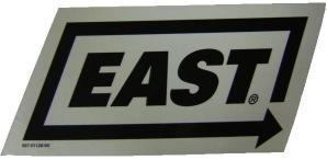 East 4.5 Adhesive Logo Domed East.