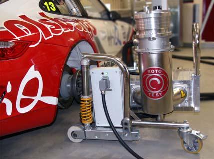 Test equipment and test procedure All tests have been performed on a ROTOTEST VPA-RX8, 2WD chassis dynamometer.