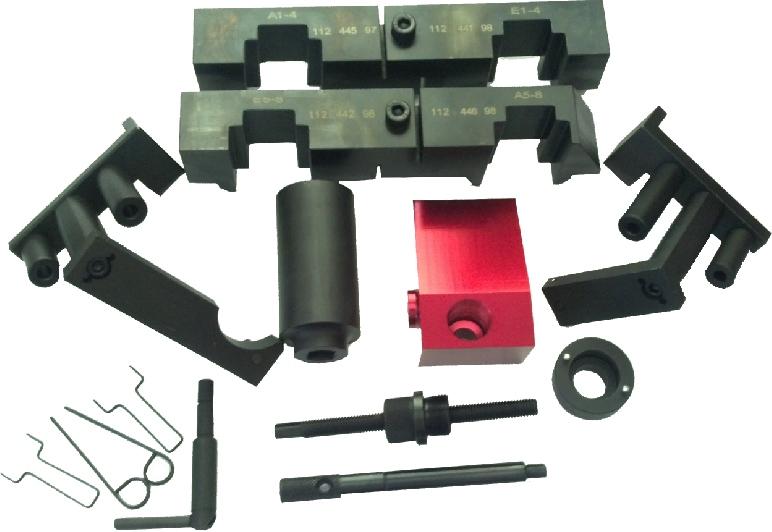 BMW M52 Big Camshaft Alignment Kit Master tool set contains a comprehensive set of tools to perform camshaft + VANOS timing on M52TU, M54, M56 Engines.