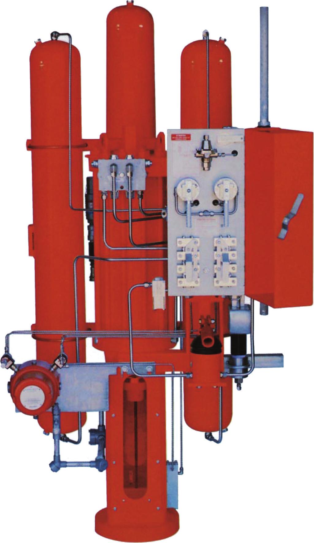 Assembly and Features handle Close Tank safety valve Actuator Control Panel Open Tank (hidden) Optional Volume Tank Quarter-Turn Operators Incorporates a scotch-yoke design for converting linear