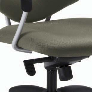 Chair can be locked in an upright keyboarding position. Knee-Tilter.