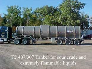 - 4 - TC 407/307 circular tank. These tanks are capable of operating at pressures higher than those set down for TC 406/306 tanks at 138 kpa (20 psi).