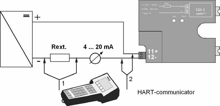 18 6.3.7. Hart communication with the ESK2A HART communication is not obligatory in order to operate the ESK2A.