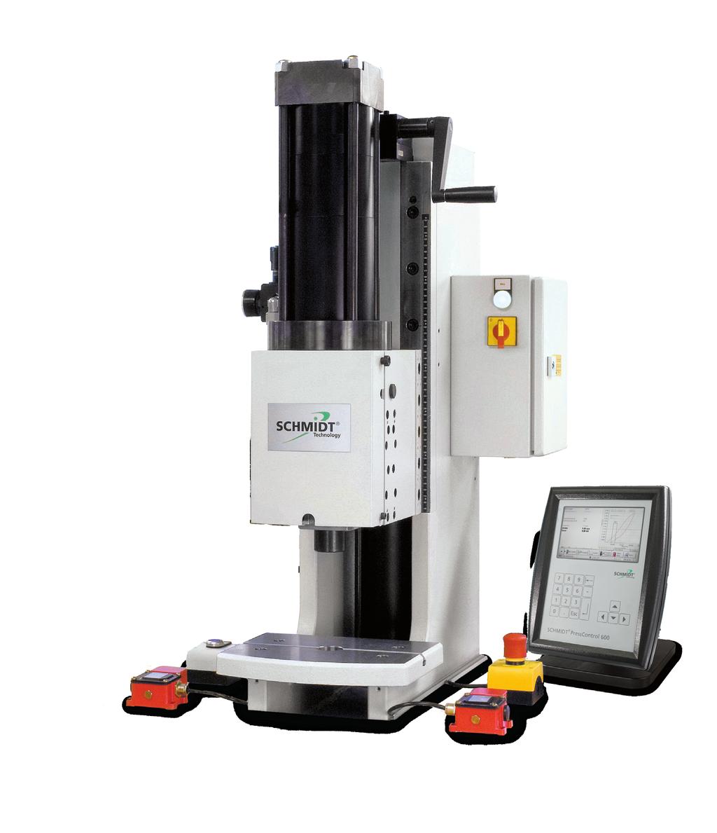 SCHMIDT HydroPneumaticPress Maximum force range from 1 kn to 220 kn The SCHMIDT HydroPneumaticPress range consists of a modular system suitable for transforming, joining and assembling optimally