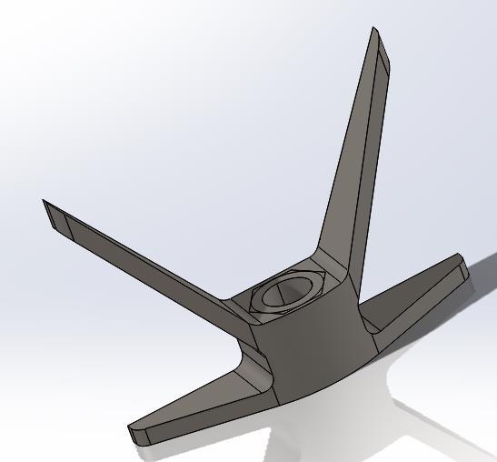 The continual failure in supporting the required forces led to the decision to begin modeling the mount as a solid part, to be manufactured on a 3-axis CNC mill or with a waterjet.