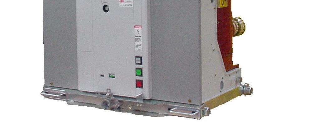 NOTE: Lifting angles must be removed before breaker is inserted into switchgear