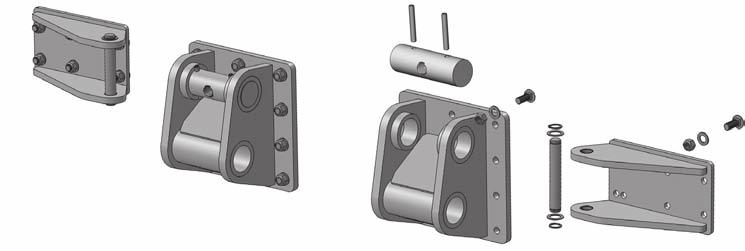 Pivot Frame Mounting/Wing Angle Components - 8 & 0 STANDARD FRAME MOUNT BRACKETS (No Tilt - 8 & 0 ) 759 - Roll Pin, /2