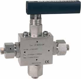 3-Way all Valves 3 /16 Orifice Pressures MXIMTOR 3-Way all Valves have 3 /16 orifices and are capable of safe handling of liquids and gases up to 21,000 psi (1,500 bar) pressure.