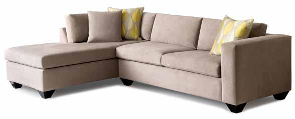107 Sectional Back Height 27" Arm Height 27" Arm