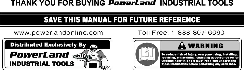 Powerland Tri Fuel Generator Owner s Manual Full Power Output Panel SERIES GASOLINE, LPG, NG POWER This manual provides information regarding the operation and maintenance of these products.