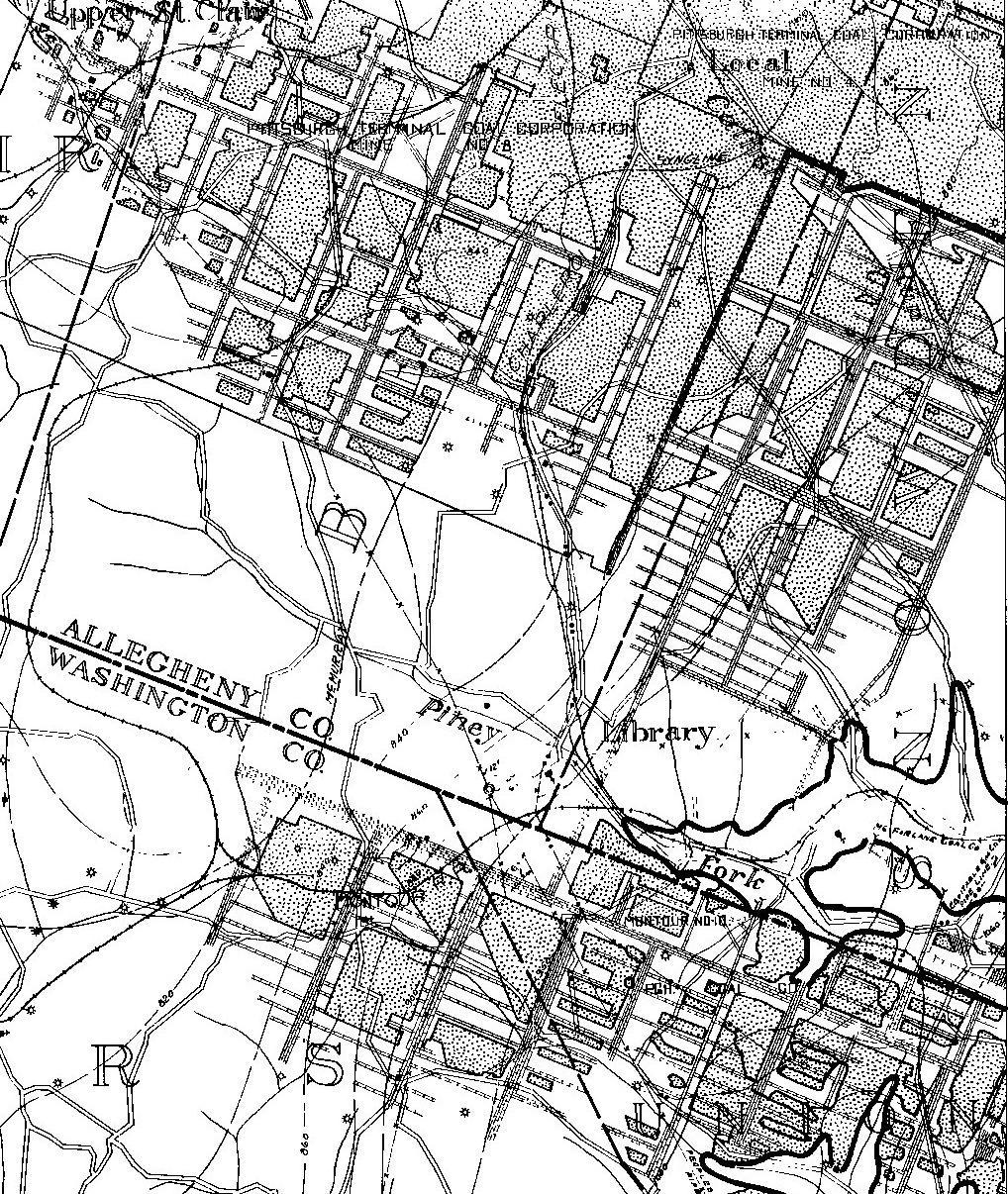 This larger map shows the northern section of Montour No. 10.